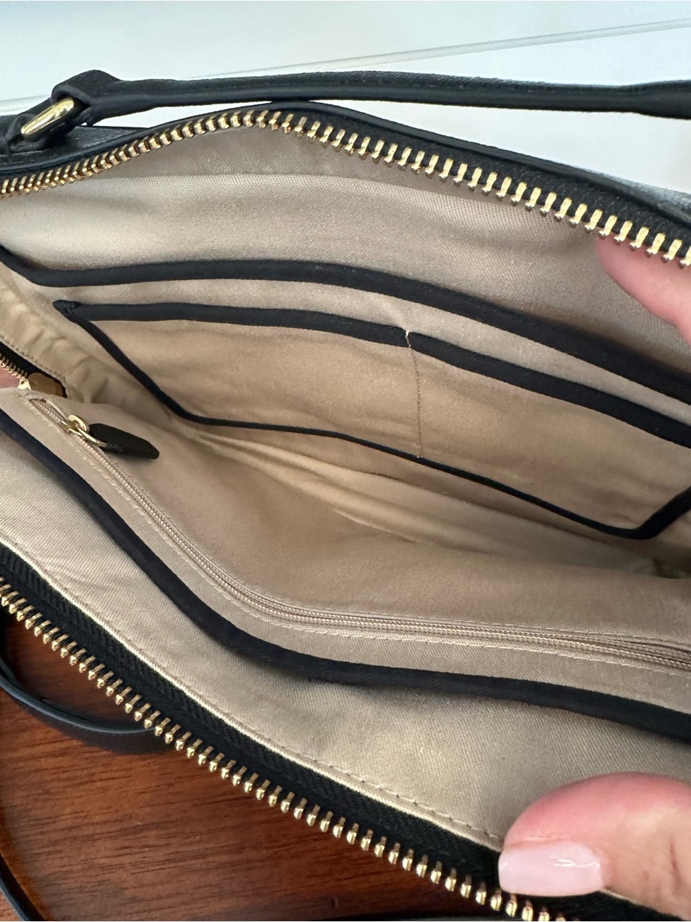 Coach Black Leather Top-Handle Messenger Crossbody - Picture 5 of 8